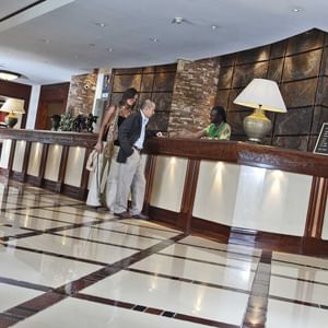 Interior of Reception at Kampala Serena Hotel