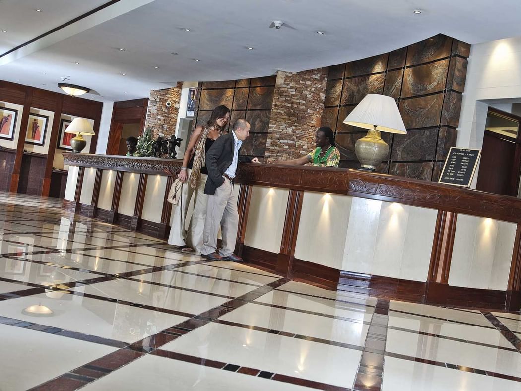 Interior of Reception at Kampala Serena Hotel