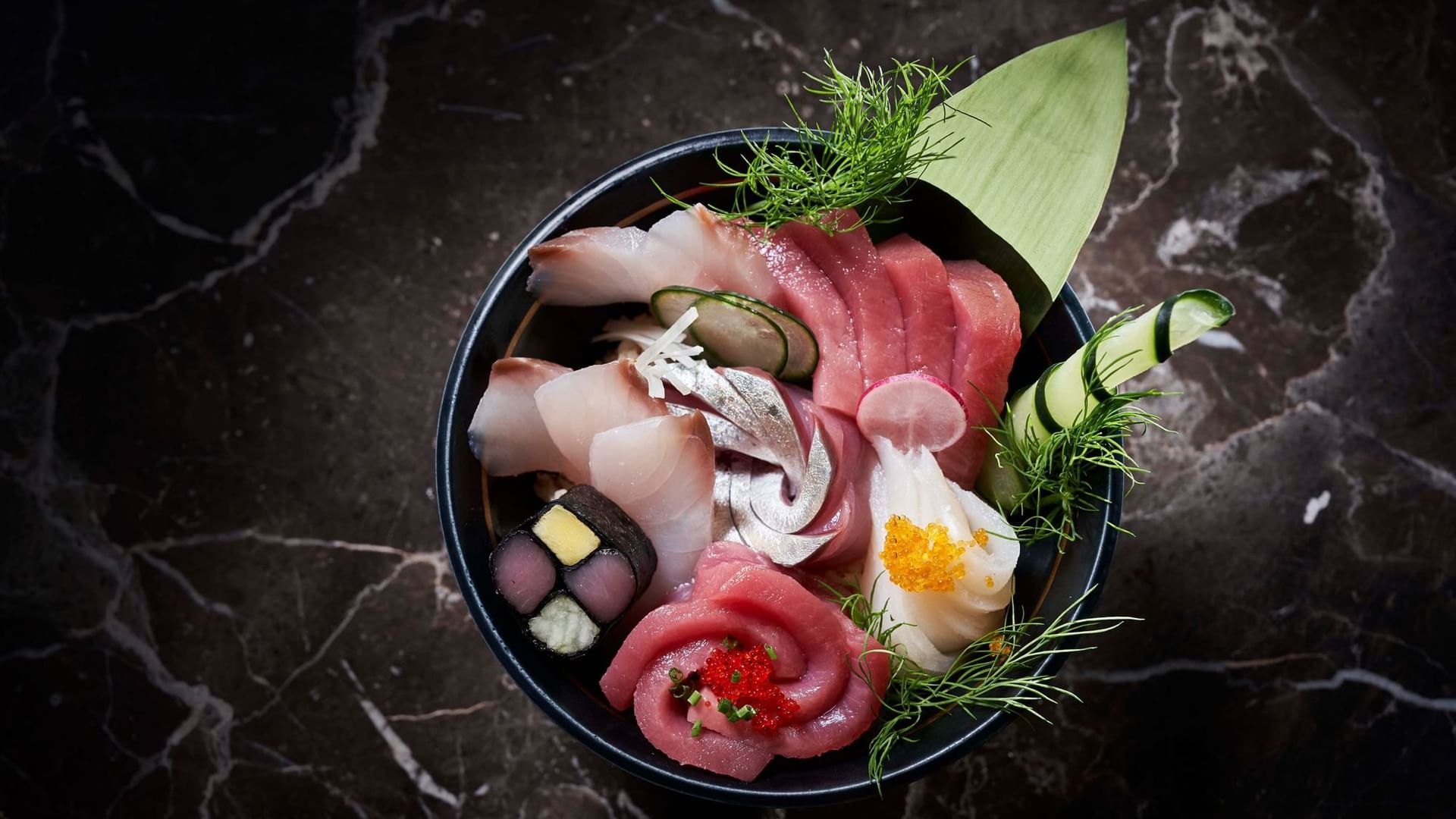 Fresh salmon platter served in TN Sushi Bar at Terra Nostra Garden Hotel