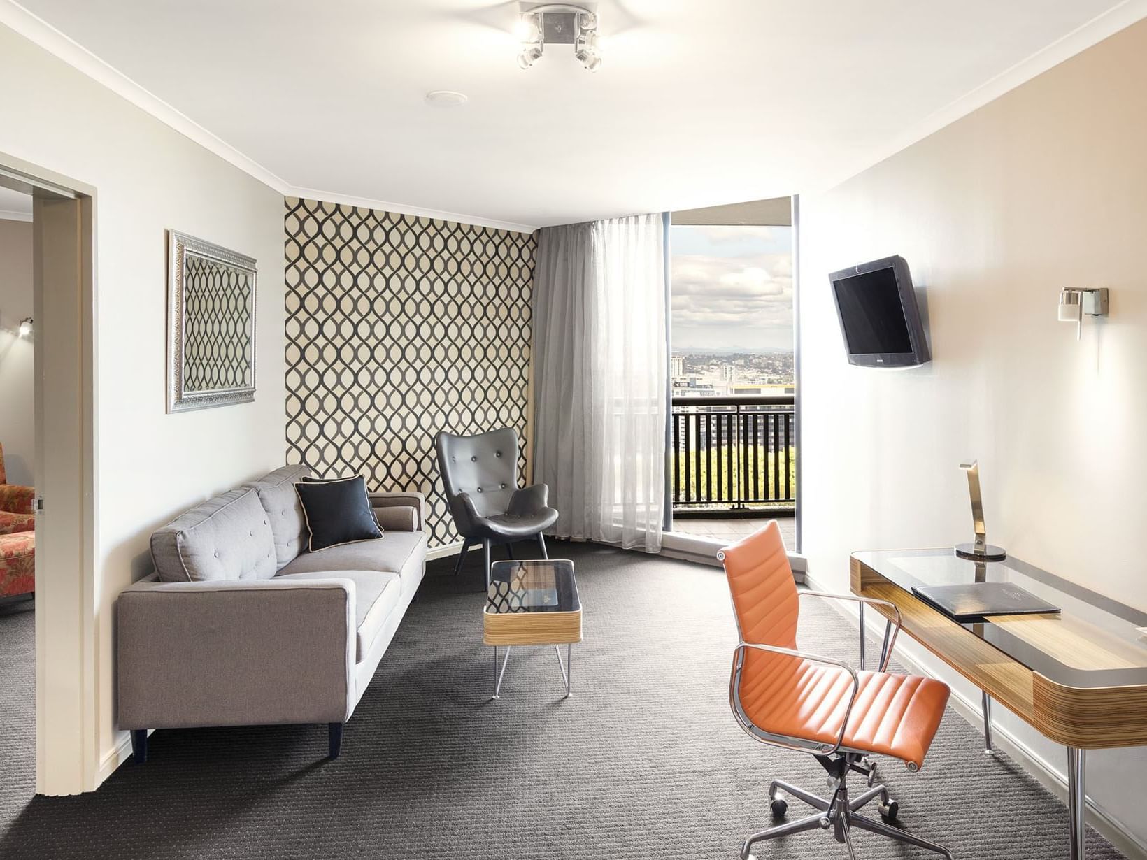 Lounge area in Superior Suite at Grand Chancellor Brisbane