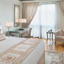 TV & king bed in 2-bedroom residence at Palazzo Versace