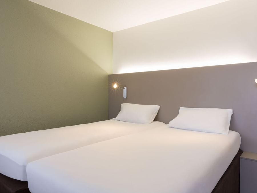 Interior of the Double bedroom at Hotel Annecy Aeroport