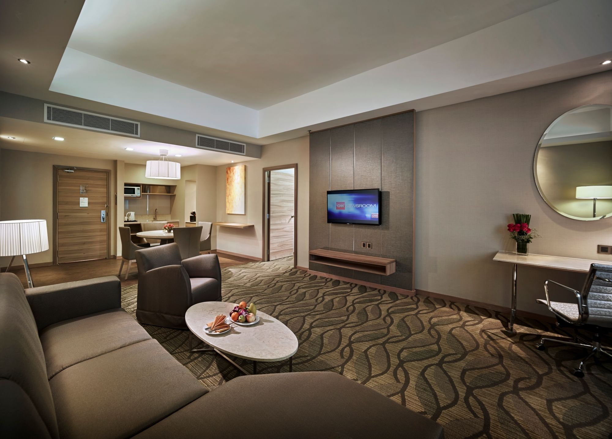 Spacious living area of Club Suite at Sunway Putra Hotel
