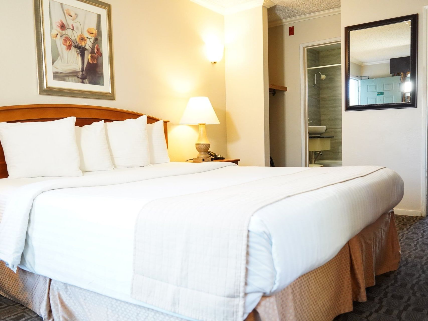 Interior of One King Bed Room at Hotel Buena Vista