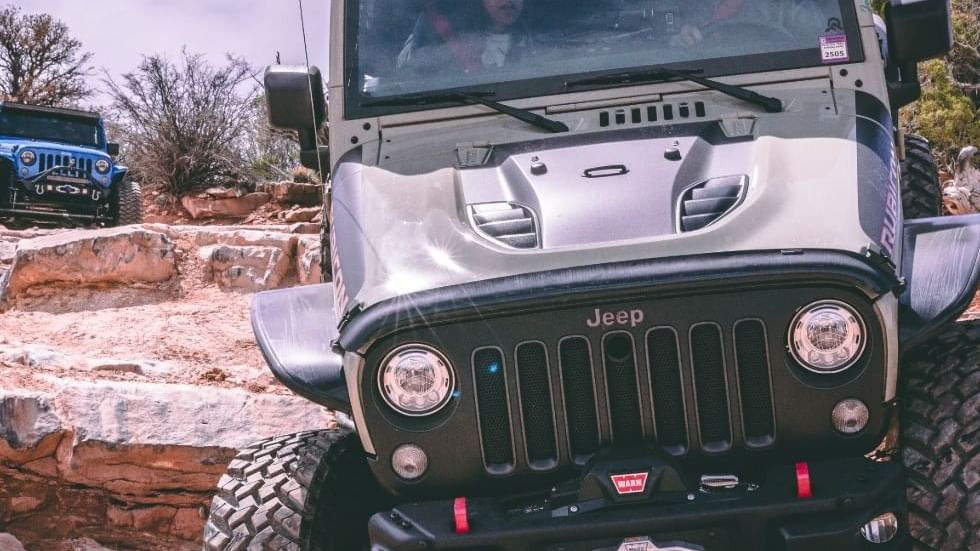 A jeep in off road adventure park near Falkensteiner Hotels