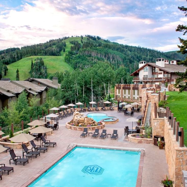 Pool in summer