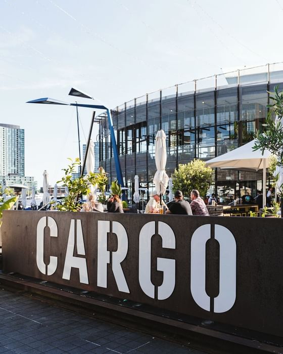 Exterior view of Cargo Restaurant near Nesuto Docklands