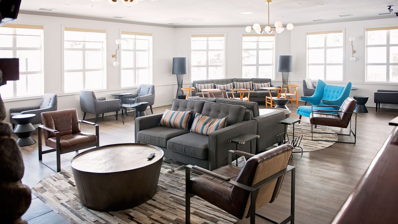 Couches and chairs in lounge