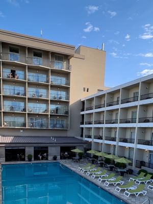 Exterior of Coast Capri Hotel courtyard swimming pool