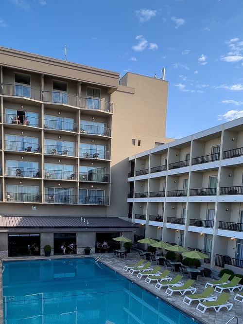 Exterior of Coast Capri Hotel courtyard swimming pool