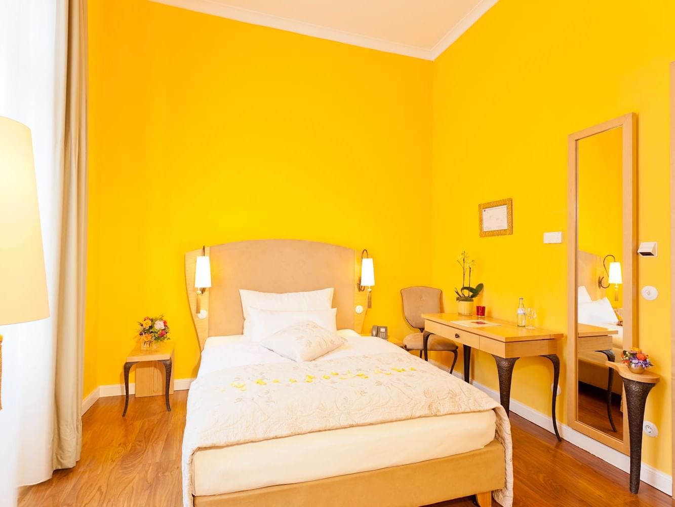Interior of Deluxe Single Room at Classic Hotel Harmonie