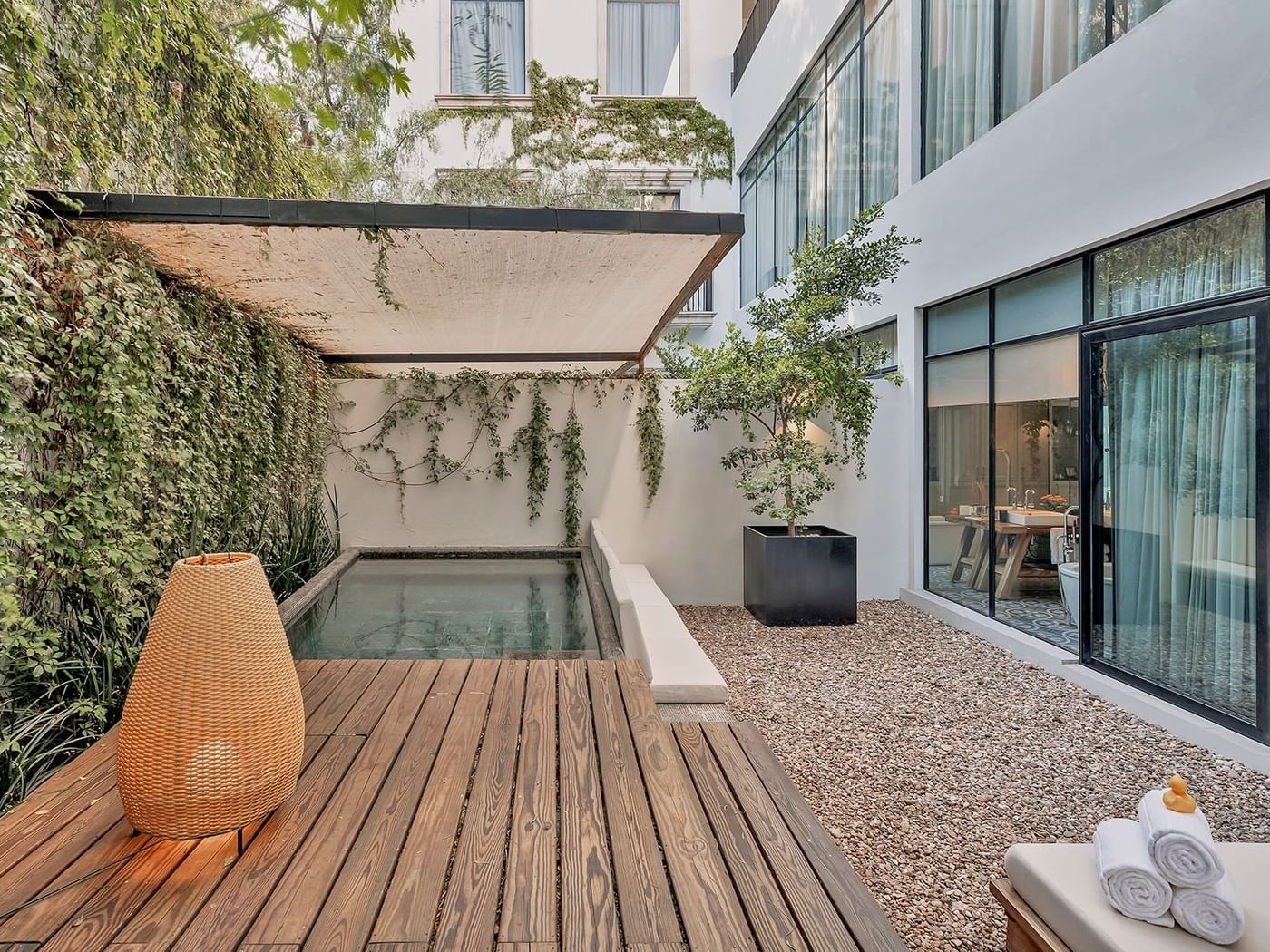 Mini pool with roof in Zen Suite at Live Aqua Resorts