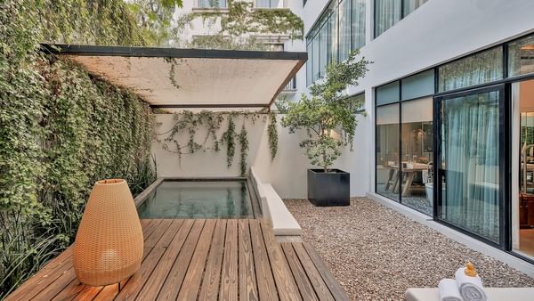 Mini pool with roof in Zen Suite at Live Aqua Resorts