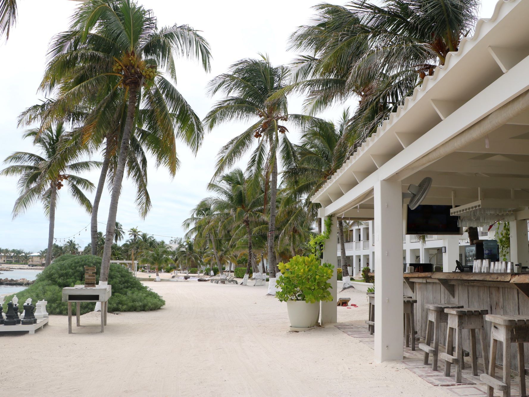 Exterior view of the Beach Bar near Alaia Belize Autograph Collection