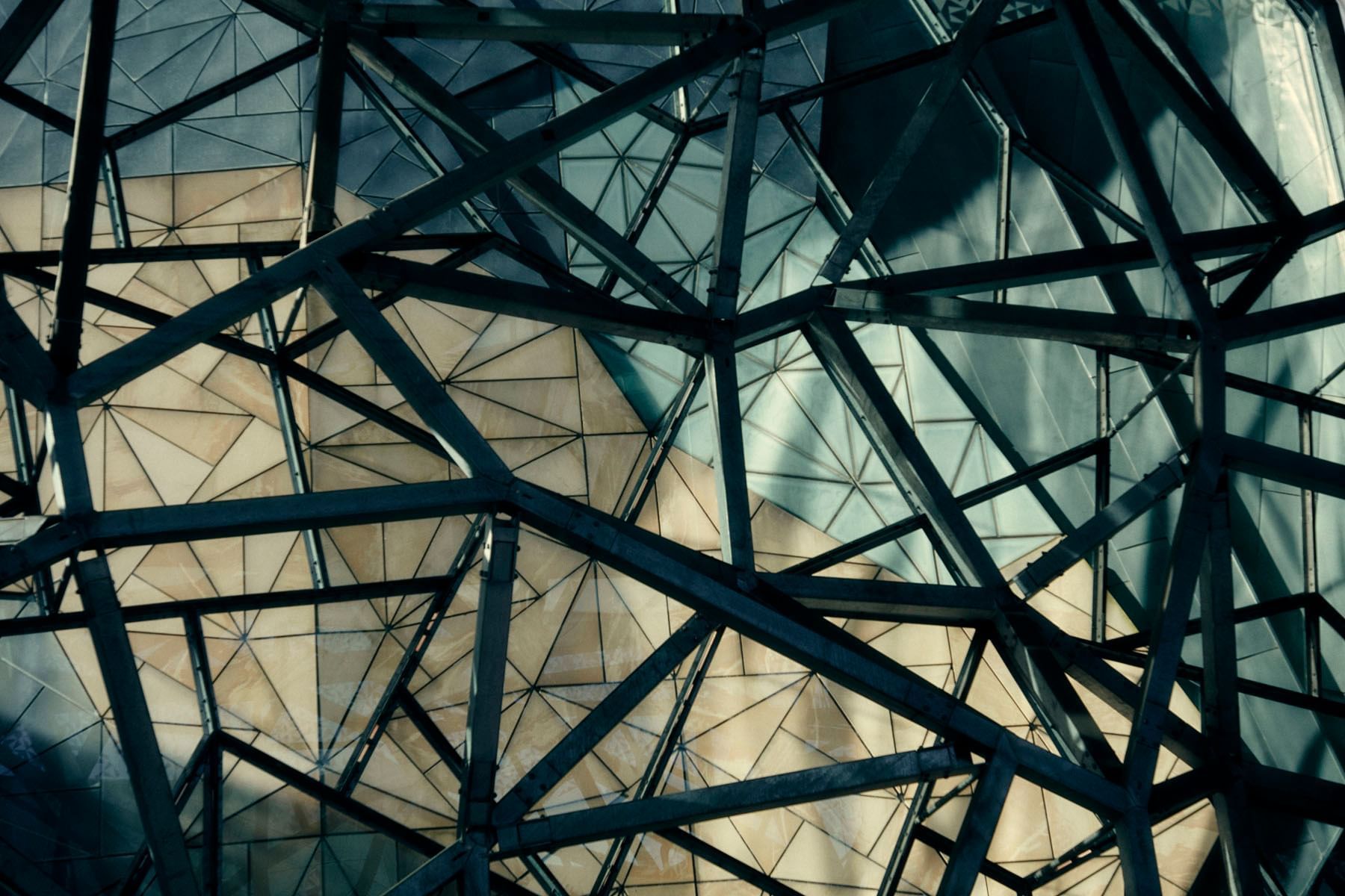 Close-up of the structure pattern at Fed Square near The Kinson