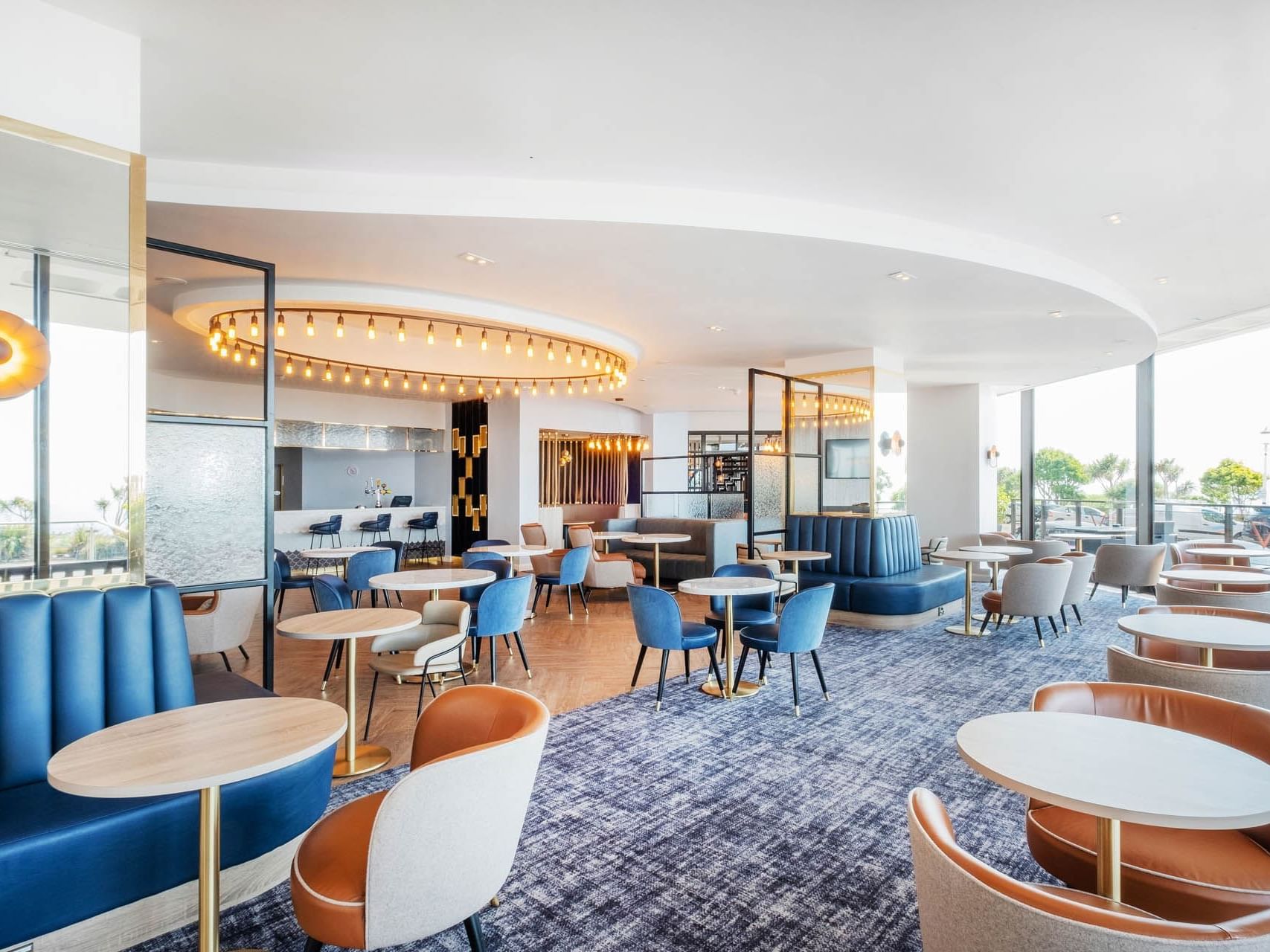 Dining area in Vista Bar Cafe at The View Eastbourne