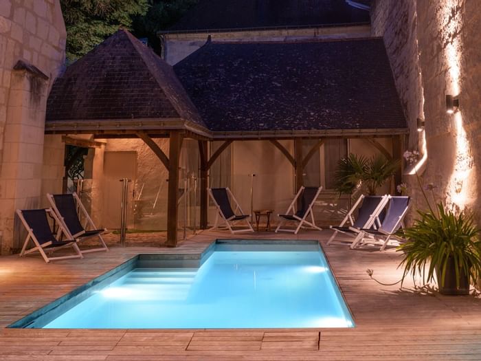 Pool at Hotel Anne d'Anjou in Saumur, France