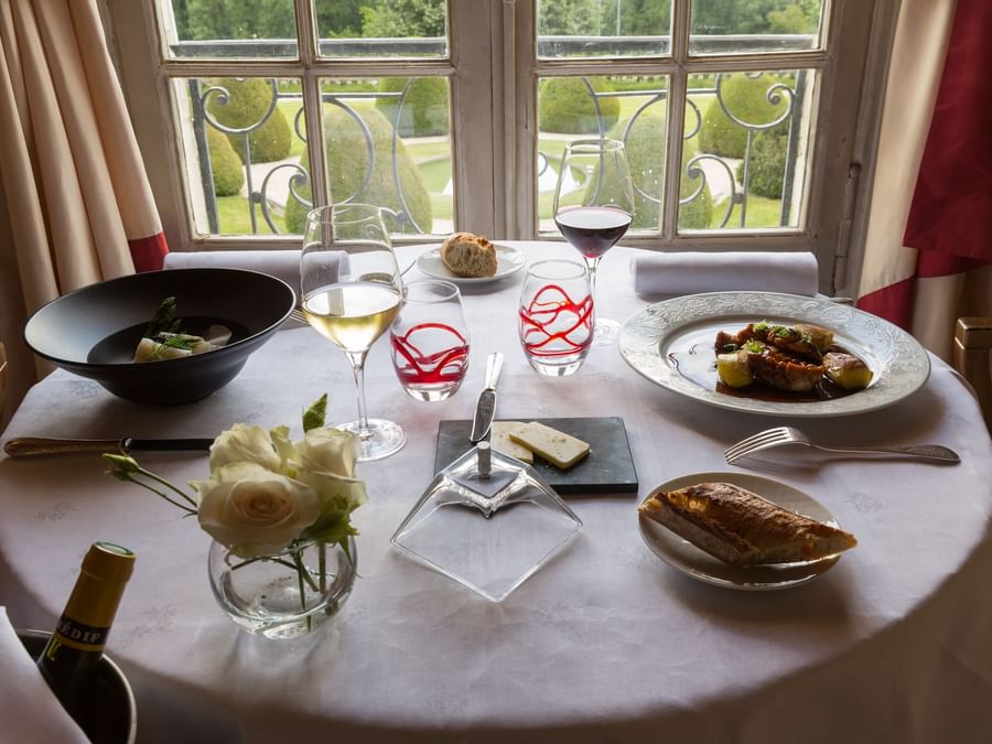 Dishes served at Chateau de beaulieu et magnolia spa