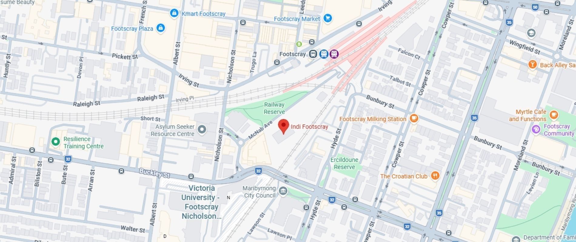 Indi Footscray Map