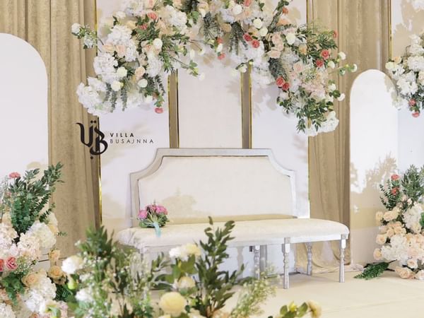 Flower decoration in Banquet stage at Hotel Maya Kuala Lumpur