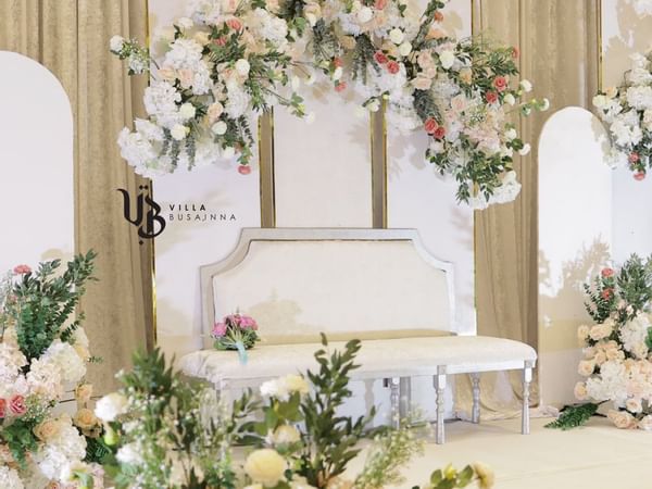 Flower decoration in the Banquet stage at Hotel Maya Kuala Lumpur City Centre