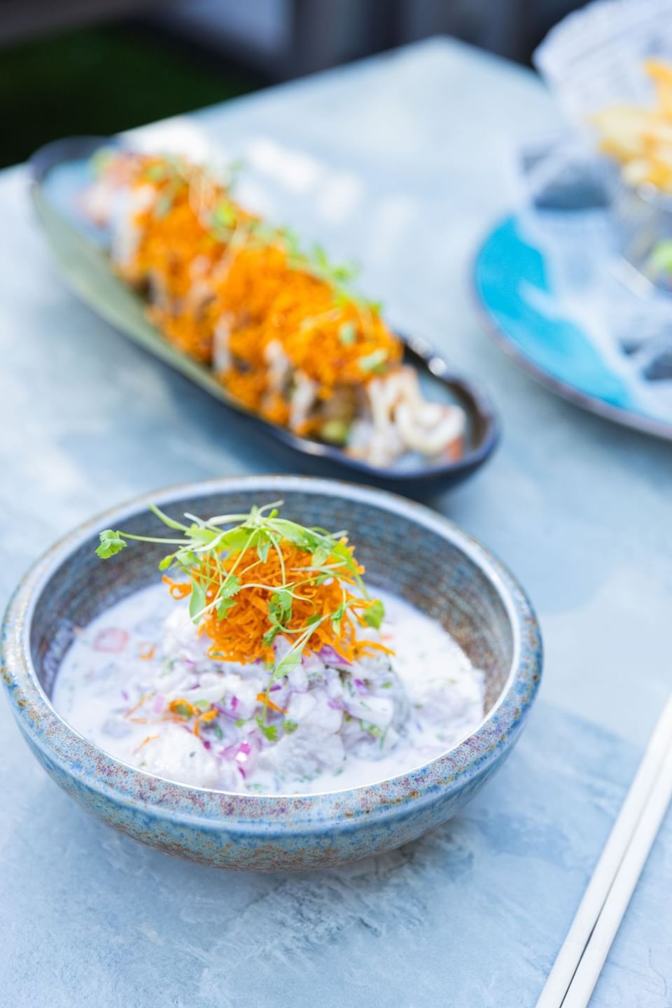 A dish of Ceviche served at Costa Beach Resort