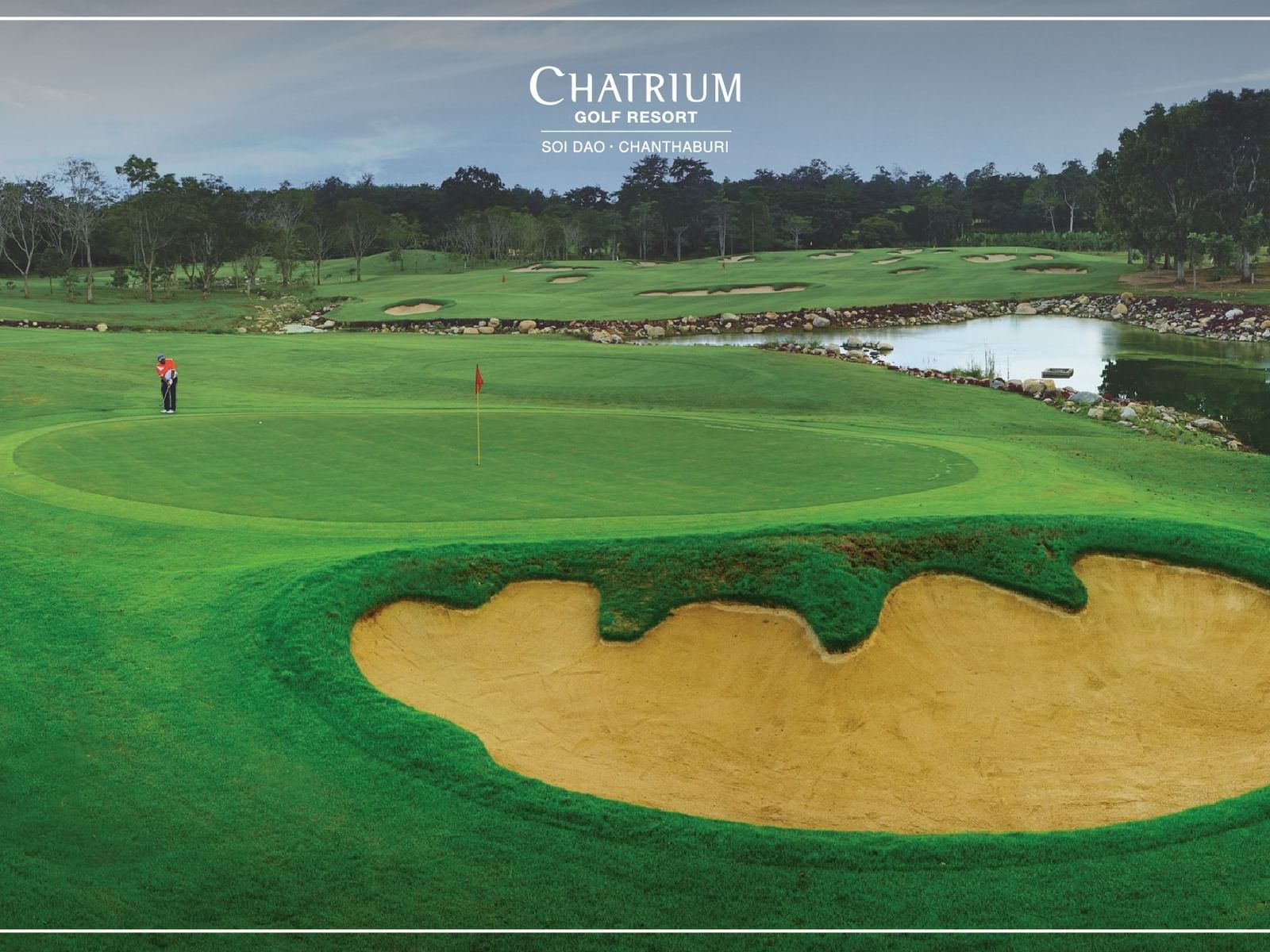 Banner of Chatrium Golf Resort with golf court background