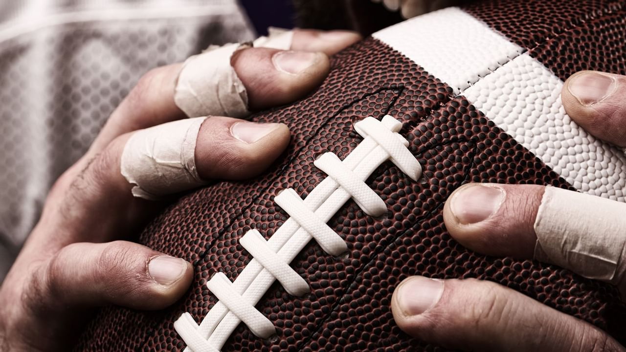 Close up of football