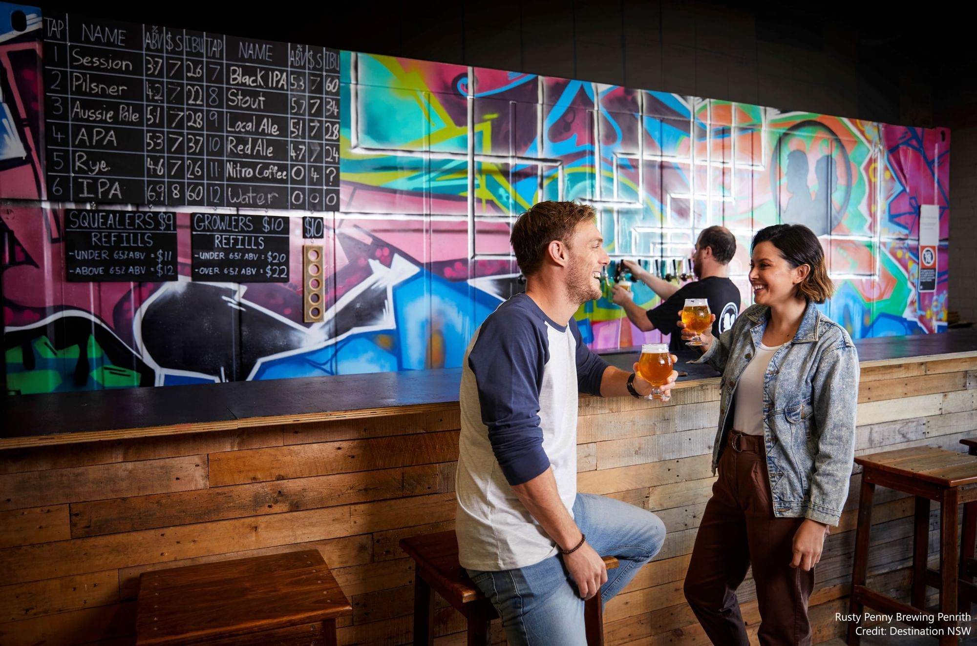 Couple near the bar area at Mercure Penrith Hotel