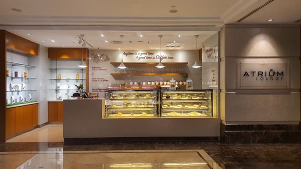 Food storage display in Atrium Lounge at Sunway Putra Hotel