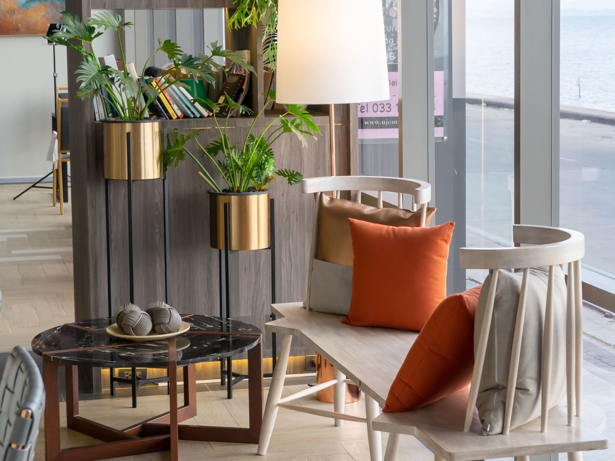 Library with attractive seating area at U Hotels and Resorts