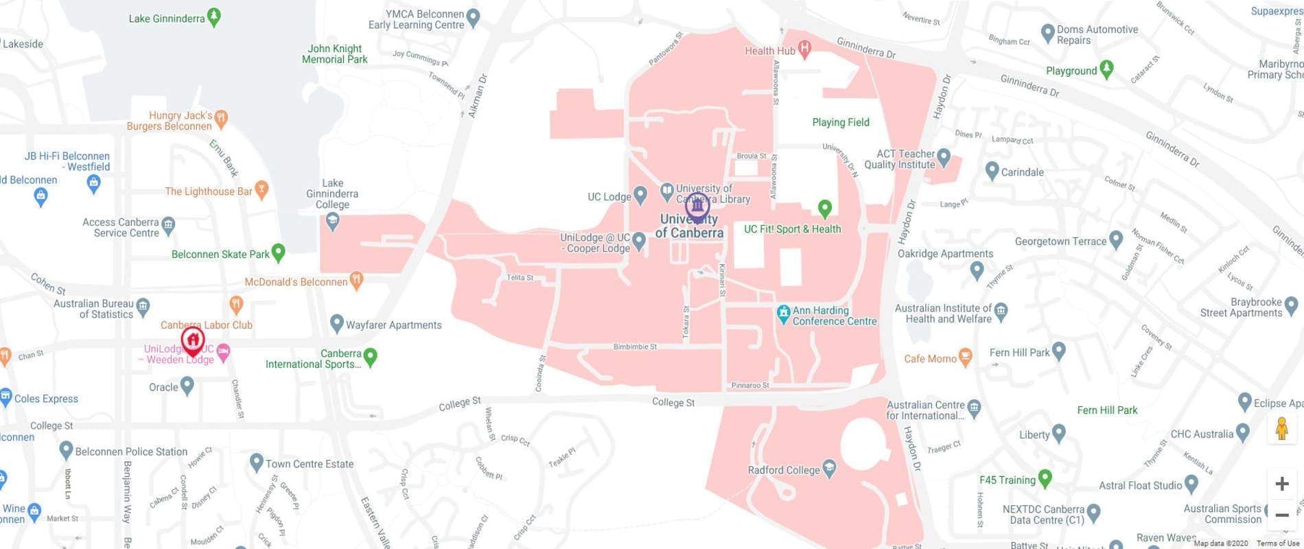 UniLodge @ UC - Weeden Lodge Map