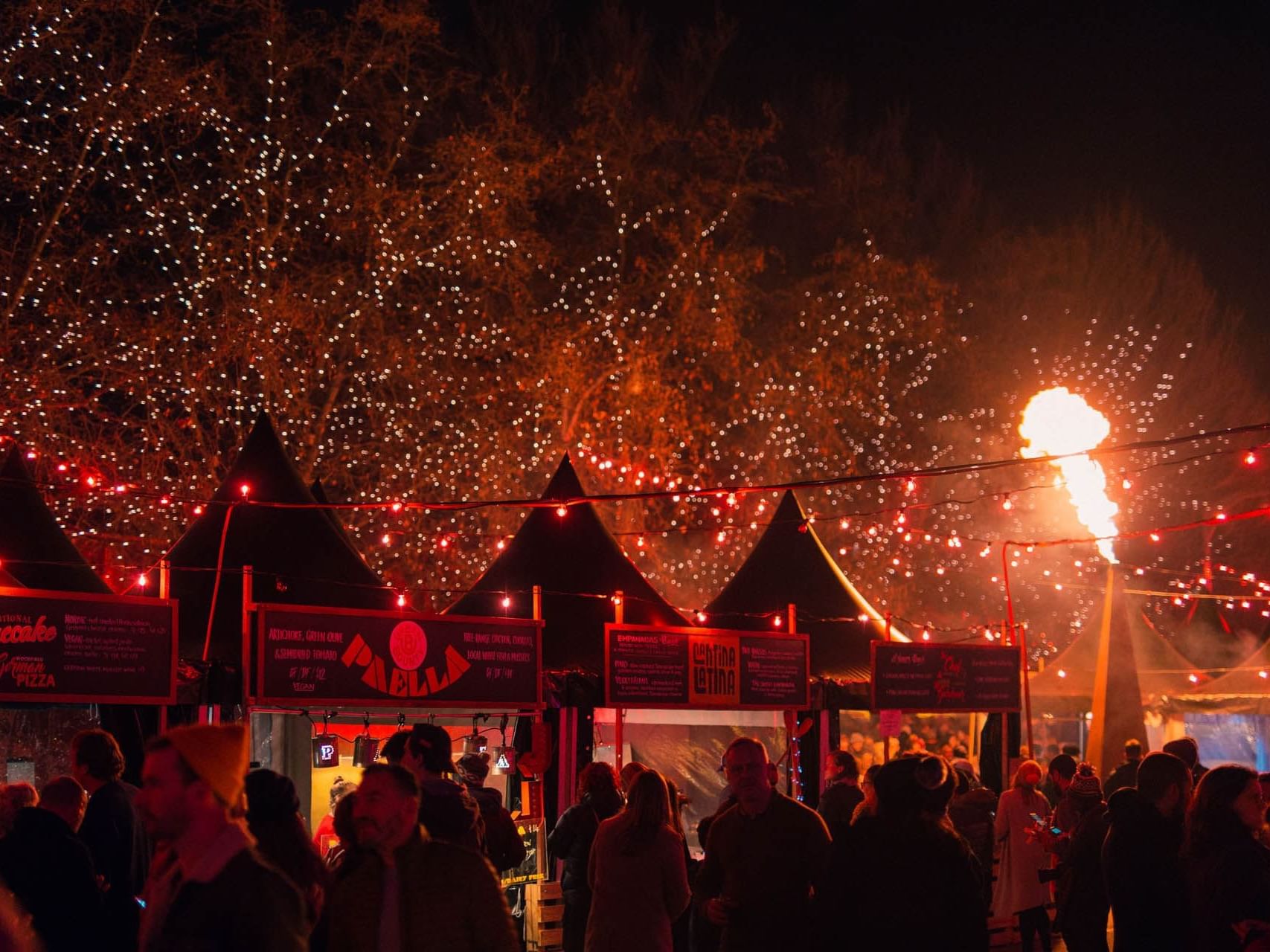 People crowded by the stalls in a festival near Grand Chancellor Hobart