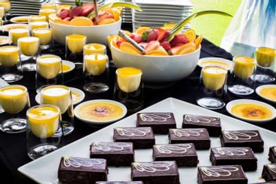 Dessert buffet in a Restaurant at Morgan Resort Spa Village