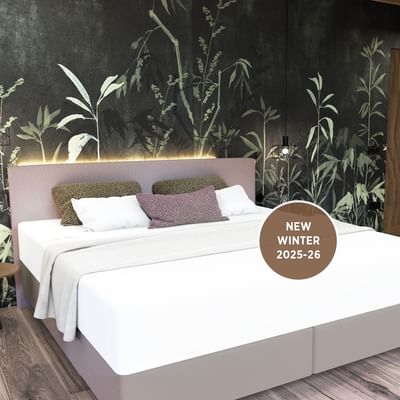 Zimmerdesign des Doppelzimmers Bergwald im Falkensteiner Hotel Antholz.