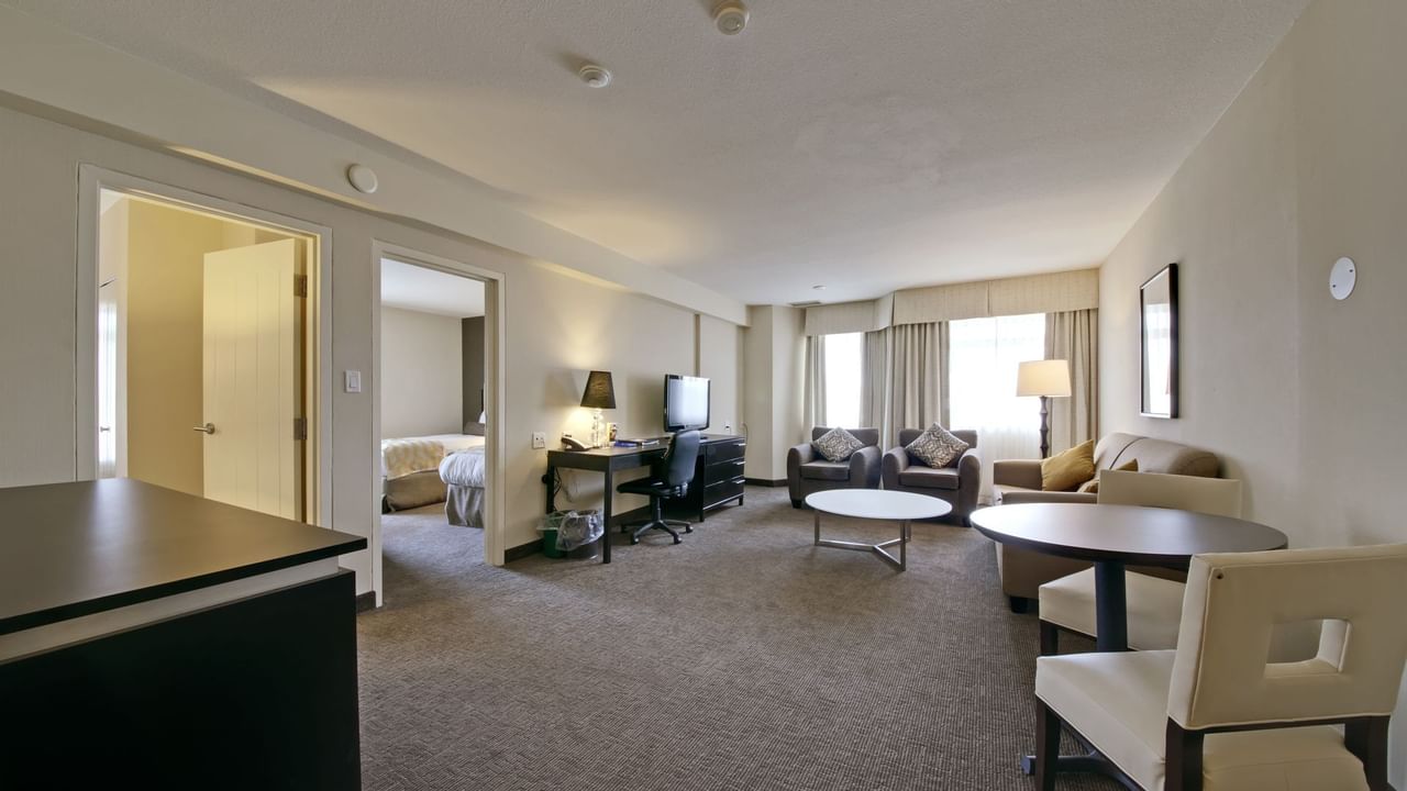 Living room in hotel suite