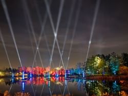 multi color lights in air outside 