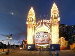luna park iconic smiling face entrance