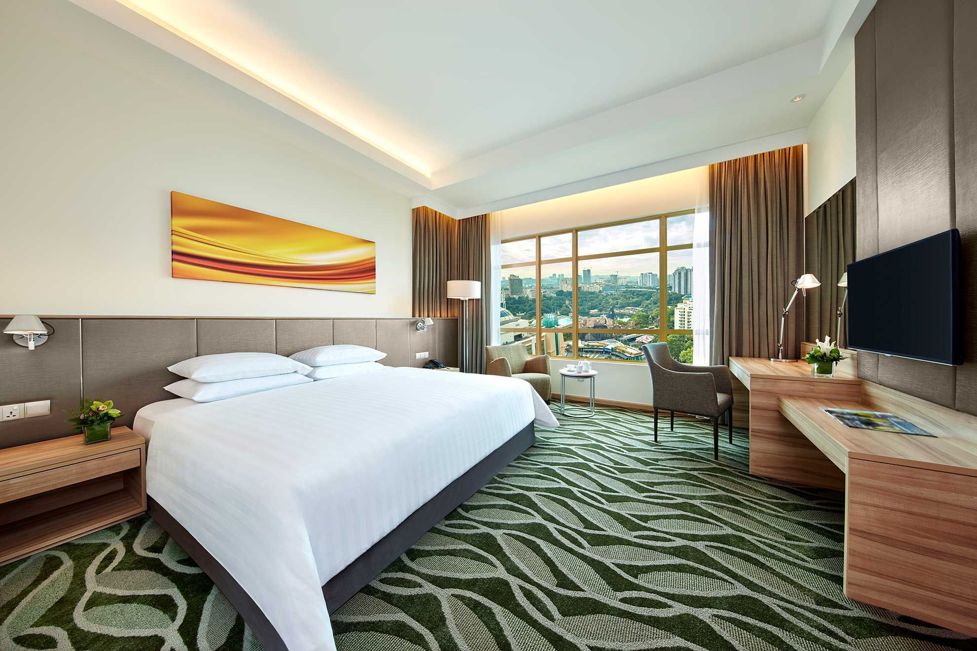 King bed, Deluxe Plus Executive Park King Room at Sunway Lagoon