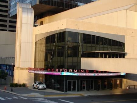 Exterior of Tennessee Performing Arts Center (TPAC) near Hayes Street Hotel