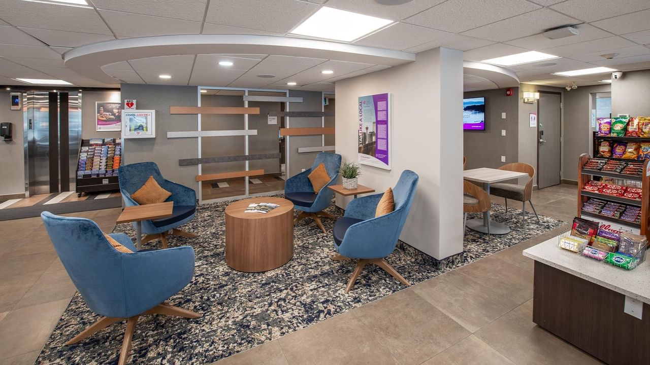 Hotel lobby lounge area