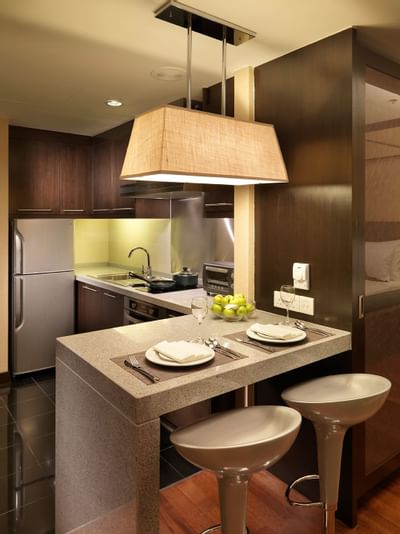 Mini kitchen in Two Bedroom Superior Suite at MiCasa All Suite Hotel KL