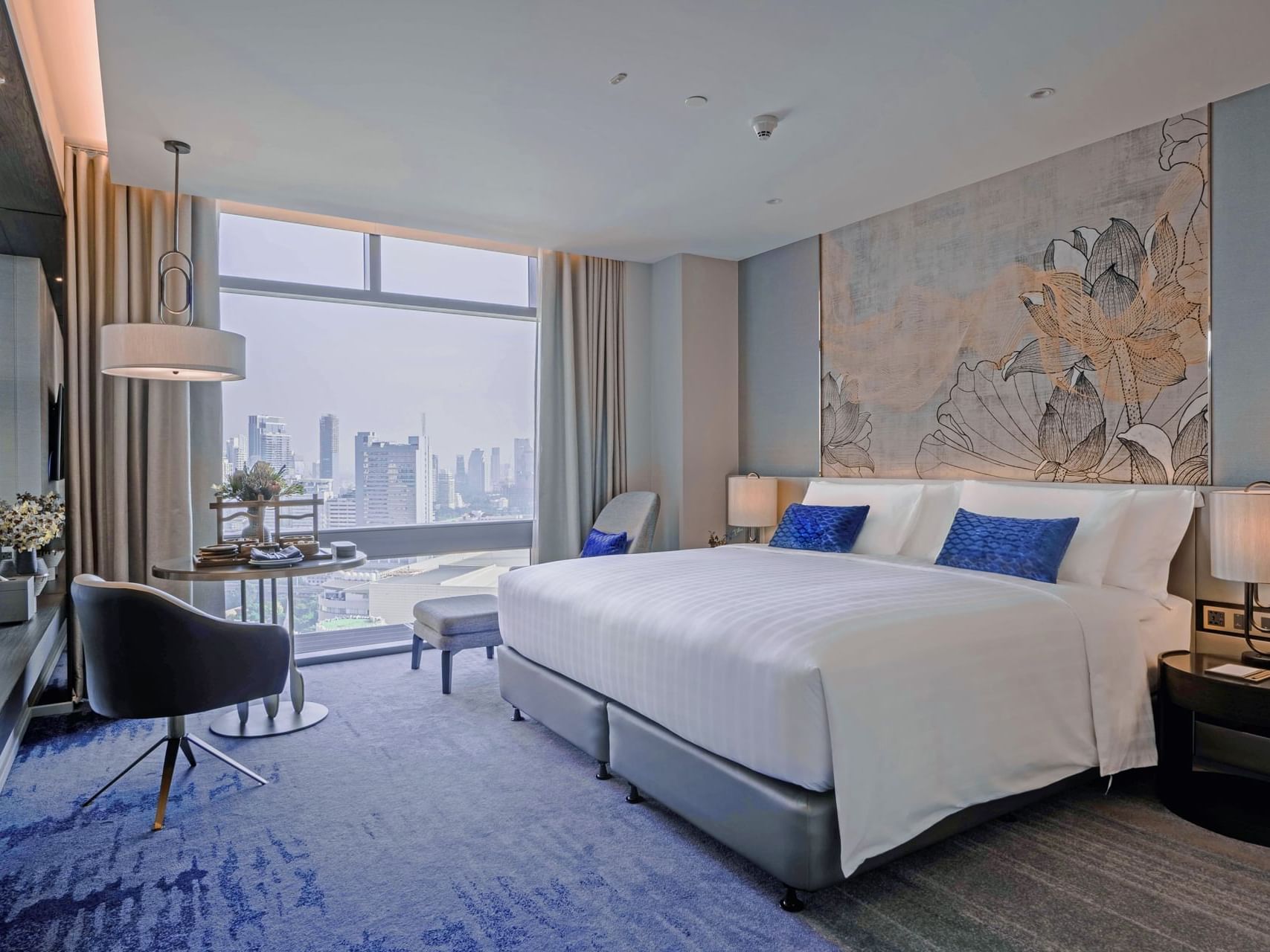Large Bed & city view, Club Room at Chatrium Grand Bangkok