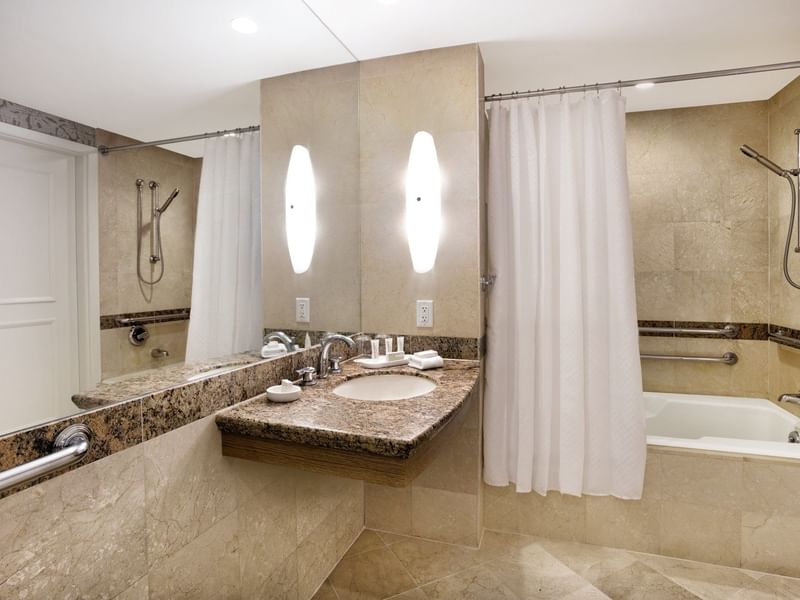 Bathroom Vanity of Oceanfront View suite at Diplomat Resort  