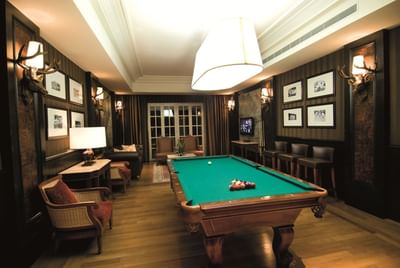 Classic Pool table in the Biilliardroom at The Danna Langkawi