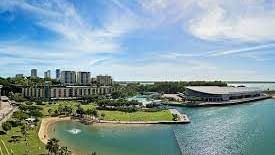Aerial view of the beach near the Darwin Airport Hotels