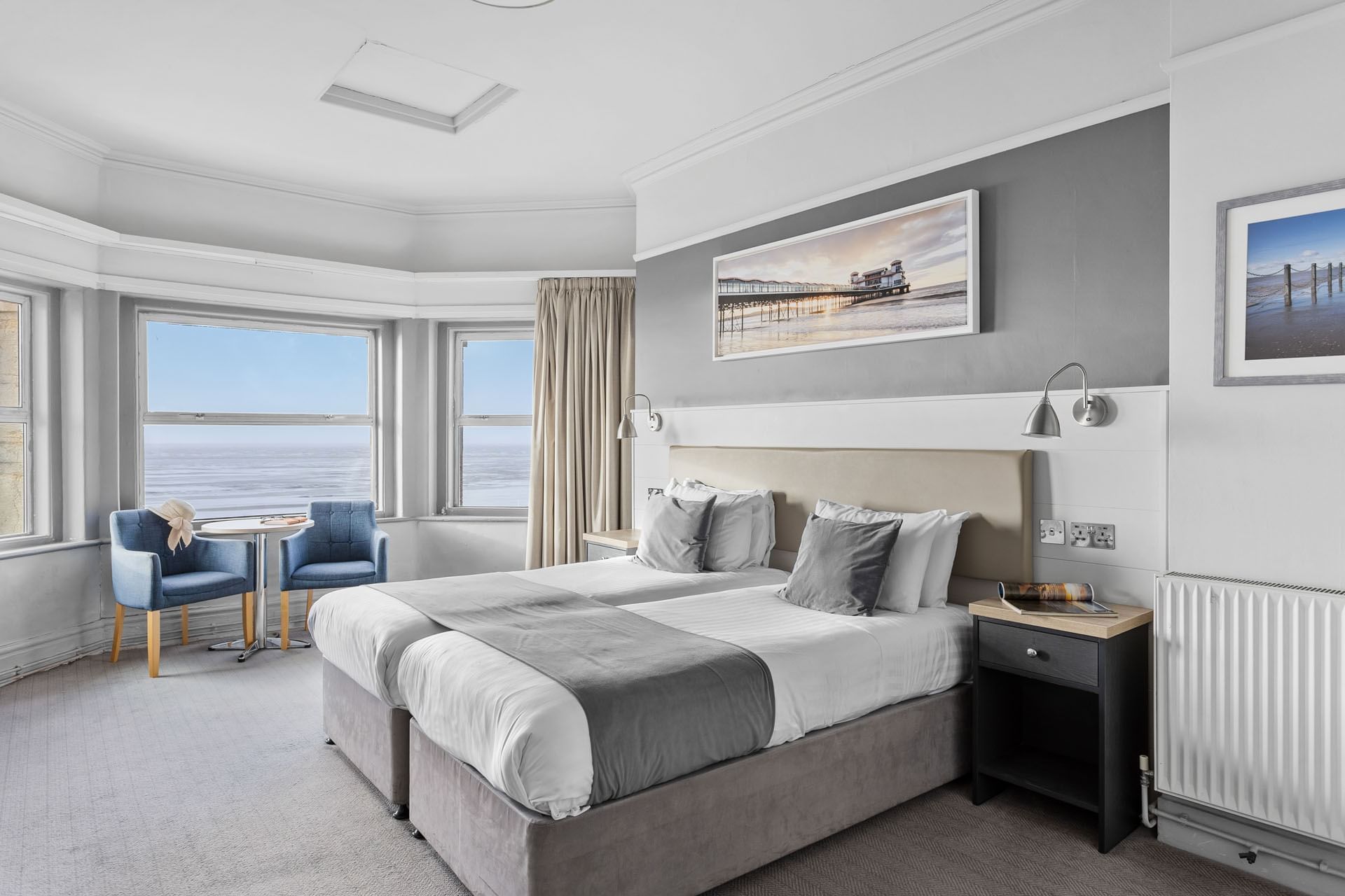 Superior Twin Room at The Grand Atlantic Hotel in Weston-super-Mare