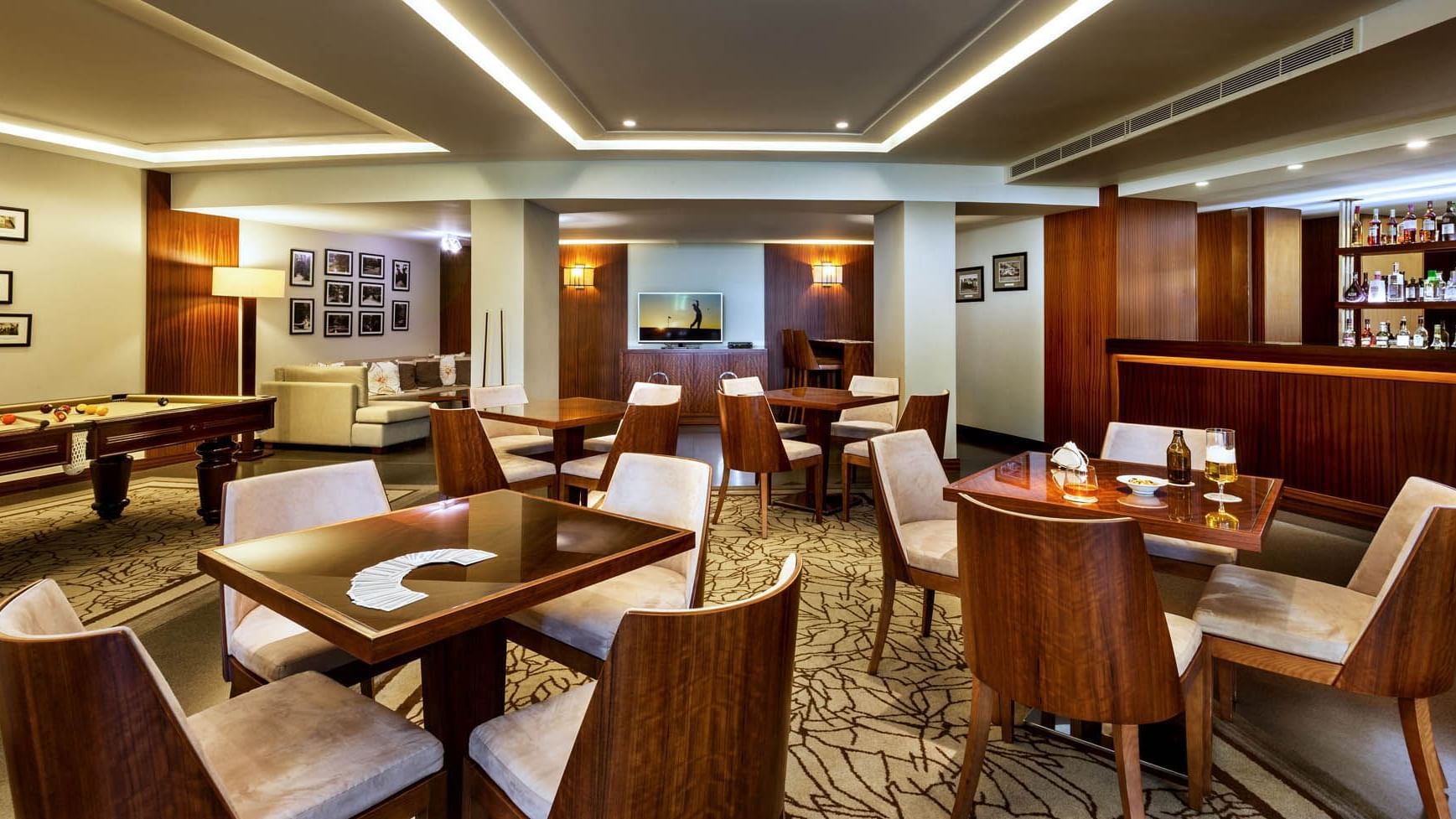 Dining tables arranged in The Gardener Restaurant at Terra Nostra Garden Hotel