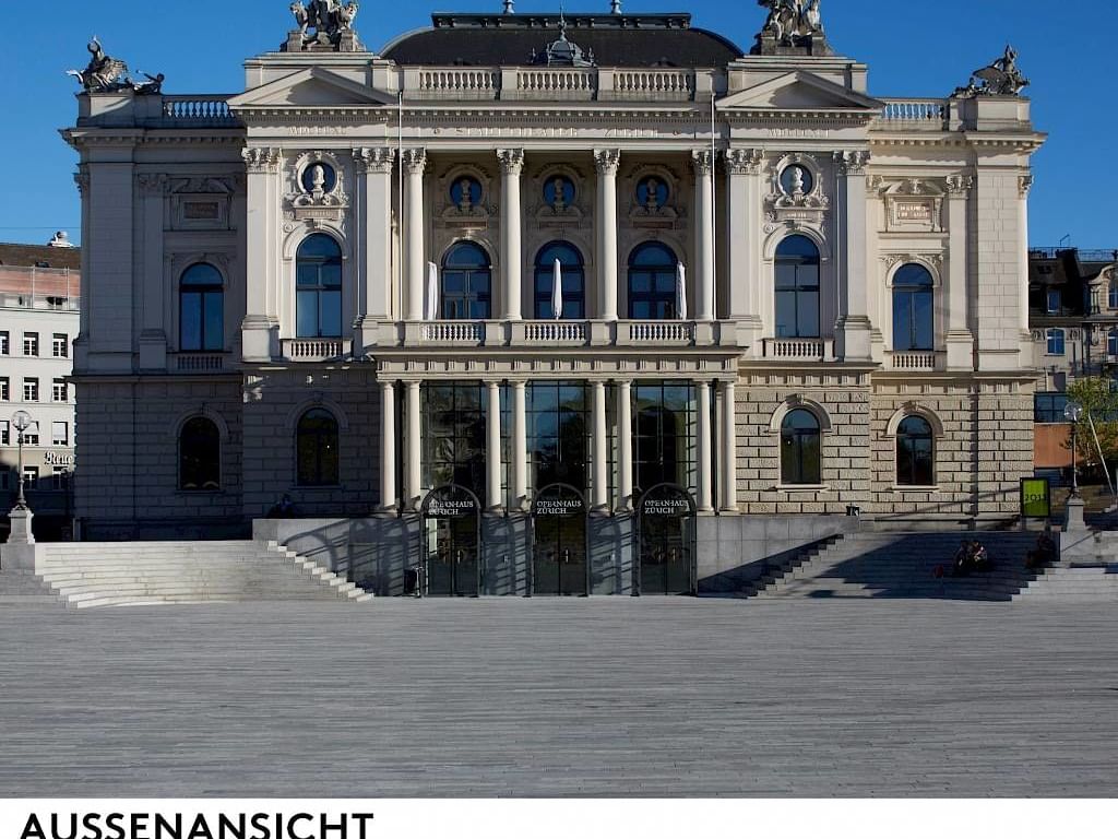 The exterior view of the Zurich Opera near Sternen Oerlikon