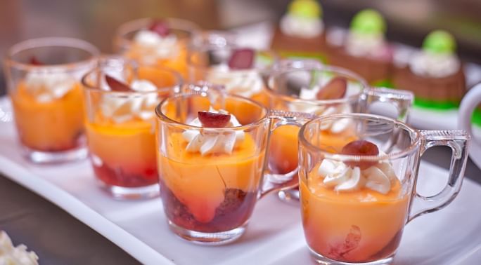 Desserts from Rumoka Restaurant at Goma Serena Hotel